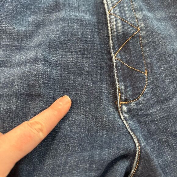 J Jill High Rise Straight Leg Jeans Size 14 Stretch Whisker Casual Dark Wash - Picture 7 of 10